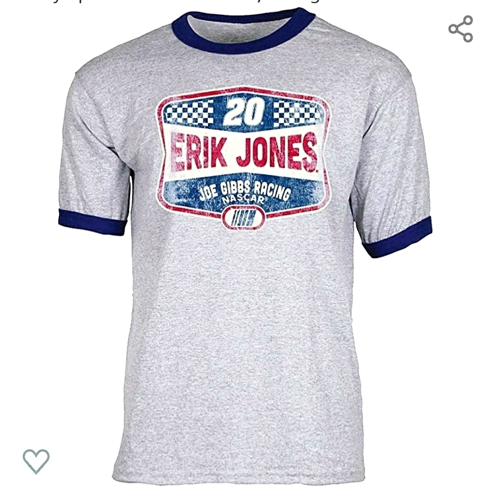 NASCAR Erik Jones #20 Racing Ringer T-Shirt SZ M